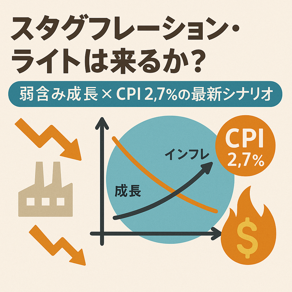 “スタグフレーション・ライト”は来るか？弱含み成長 × CPI 2.7％の最新シナリオ