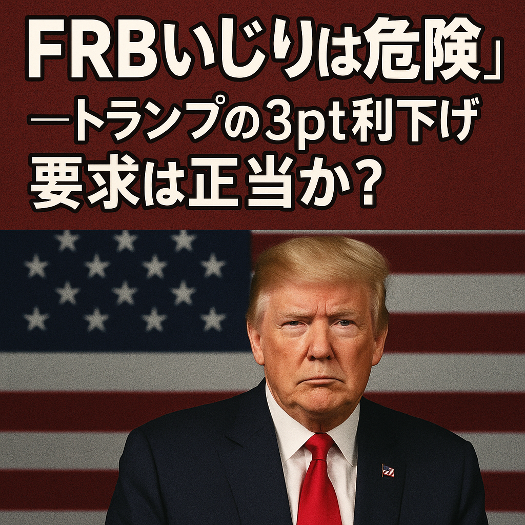 「FRBいじりは危険」―トランプの3pt利下げ要求は正当か？