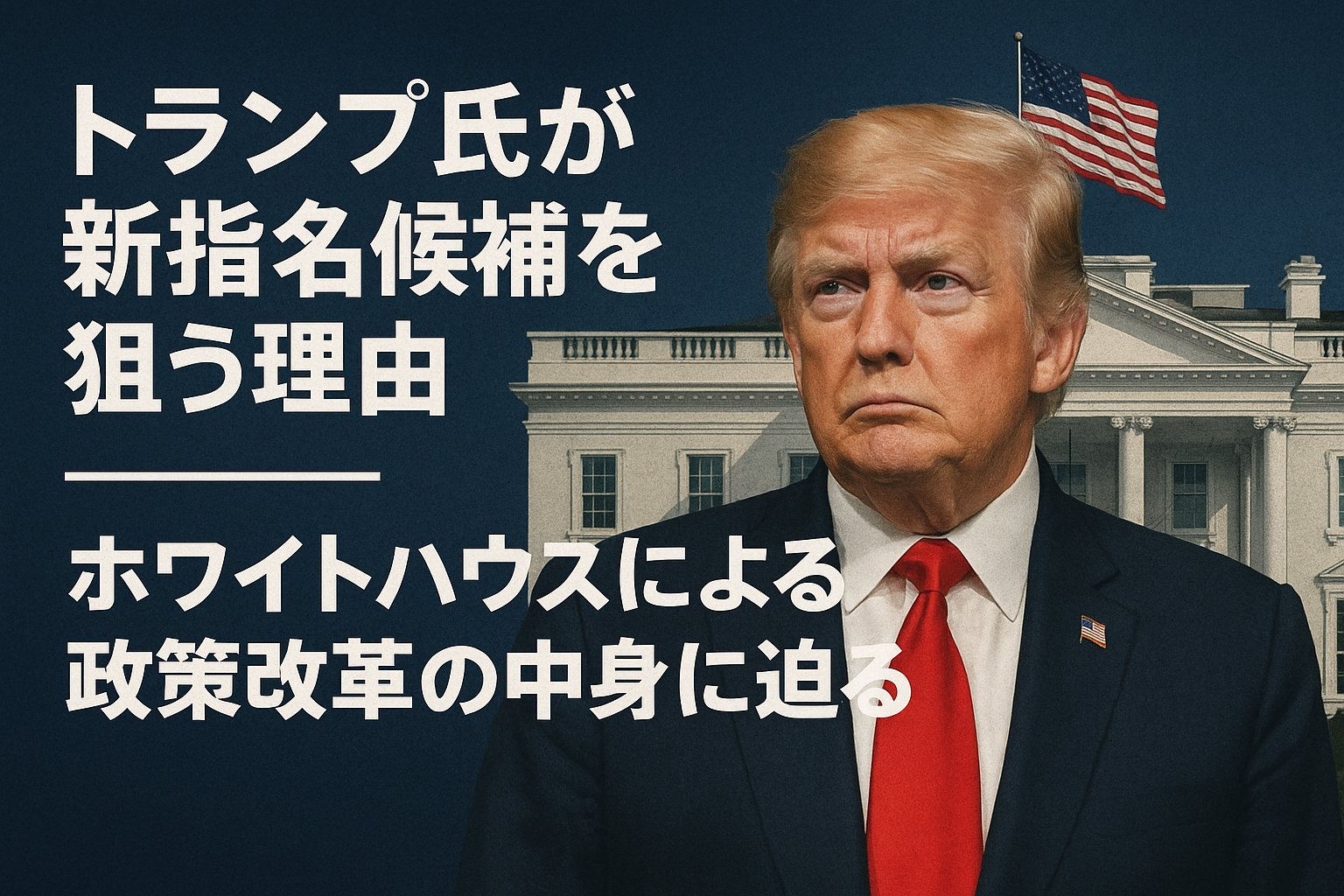 トランプ氏が新指名候補を狙う理由と、ホワイトハウスによる政策改革の中身