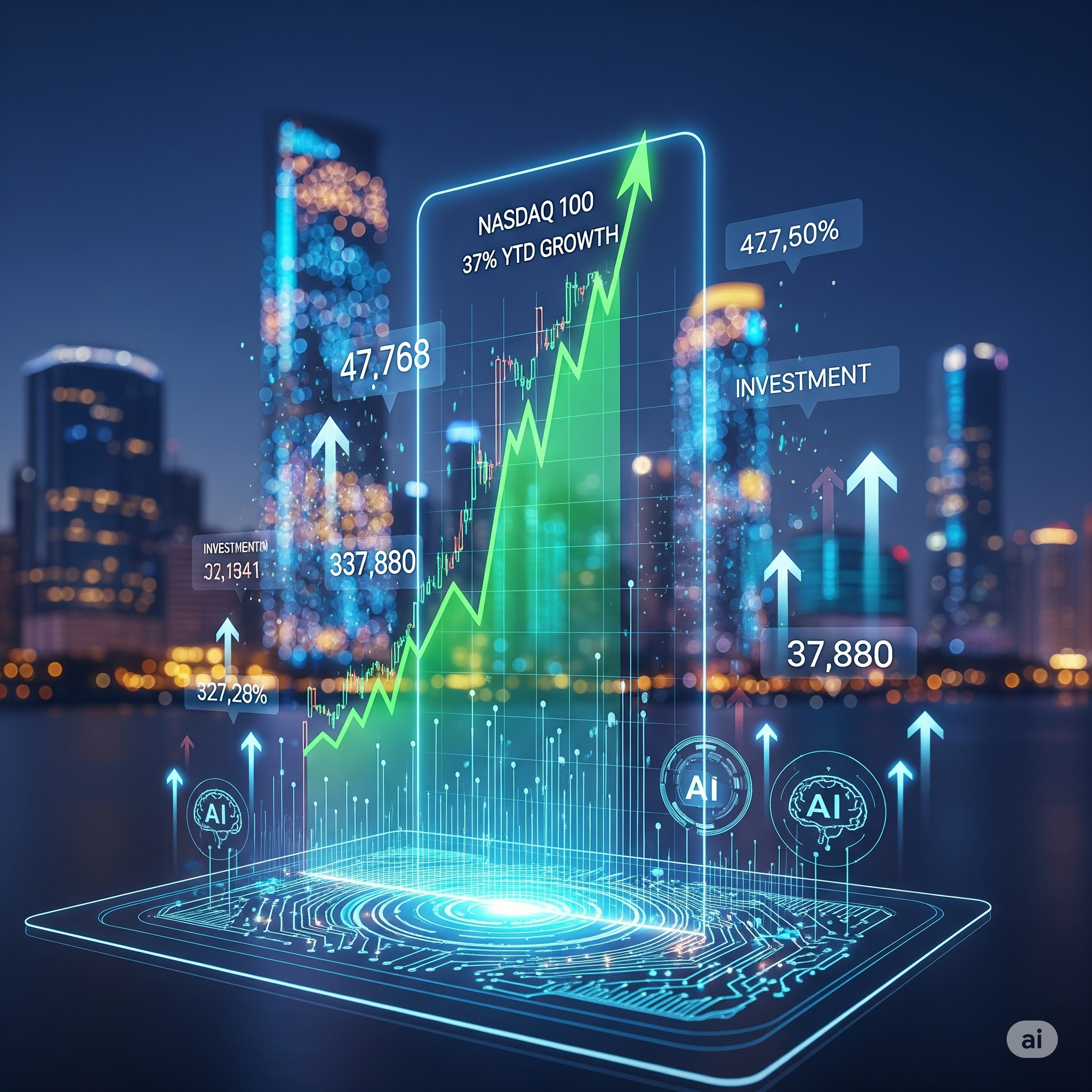 AIブームでナスダック100年初来+37％！テック株高の向こうを最新投資統計で深掘り