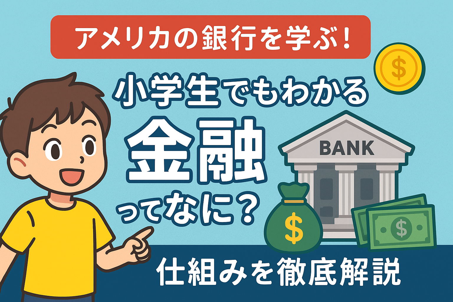 アメリカの銀行を学ぶ！小学生でもわかる「金融ってなに？」仕組みを徹底解説