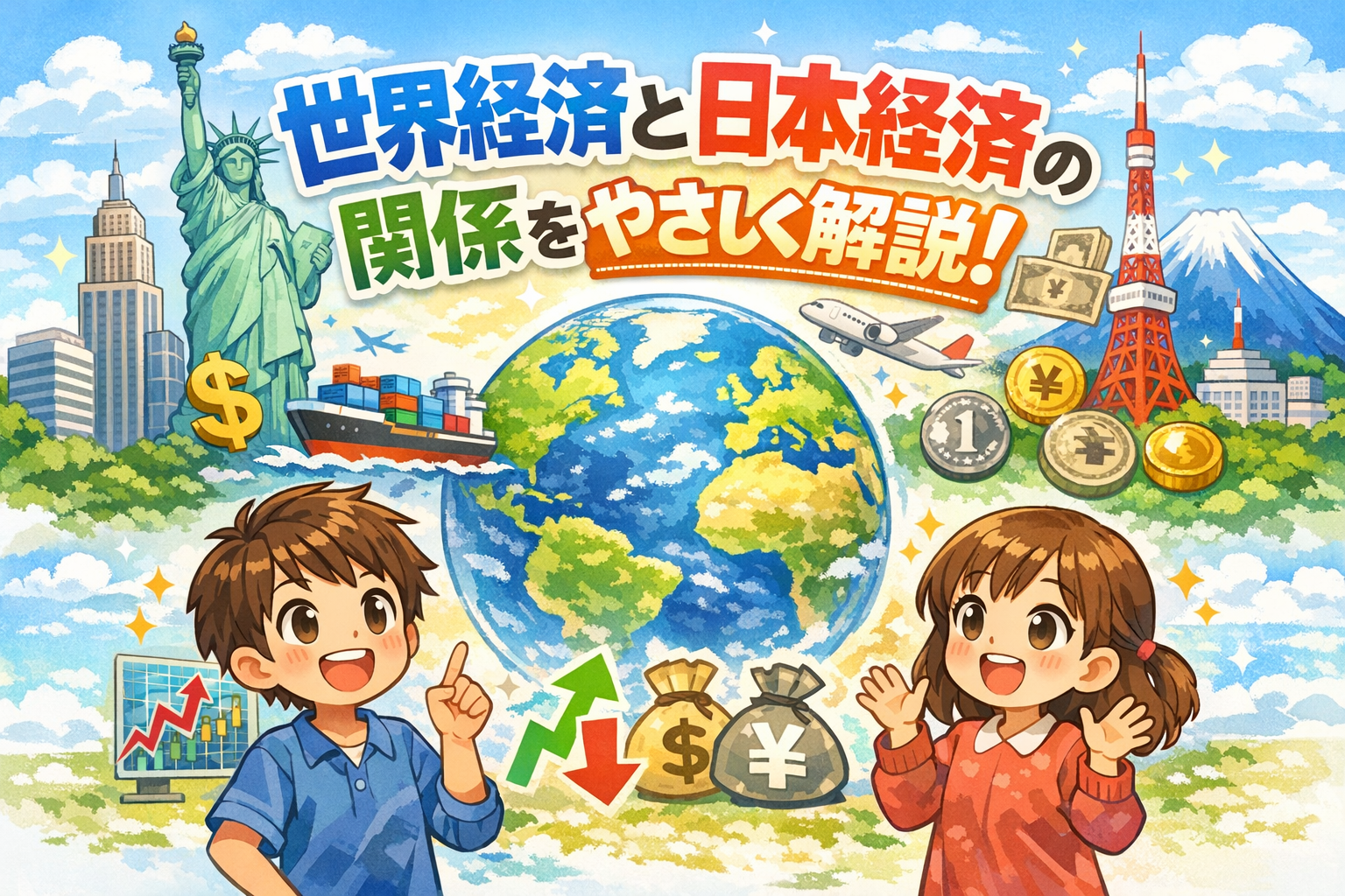 世界経済と日本経済の関係をやさしく解説！ニュースが楽しくなるための基礎知識