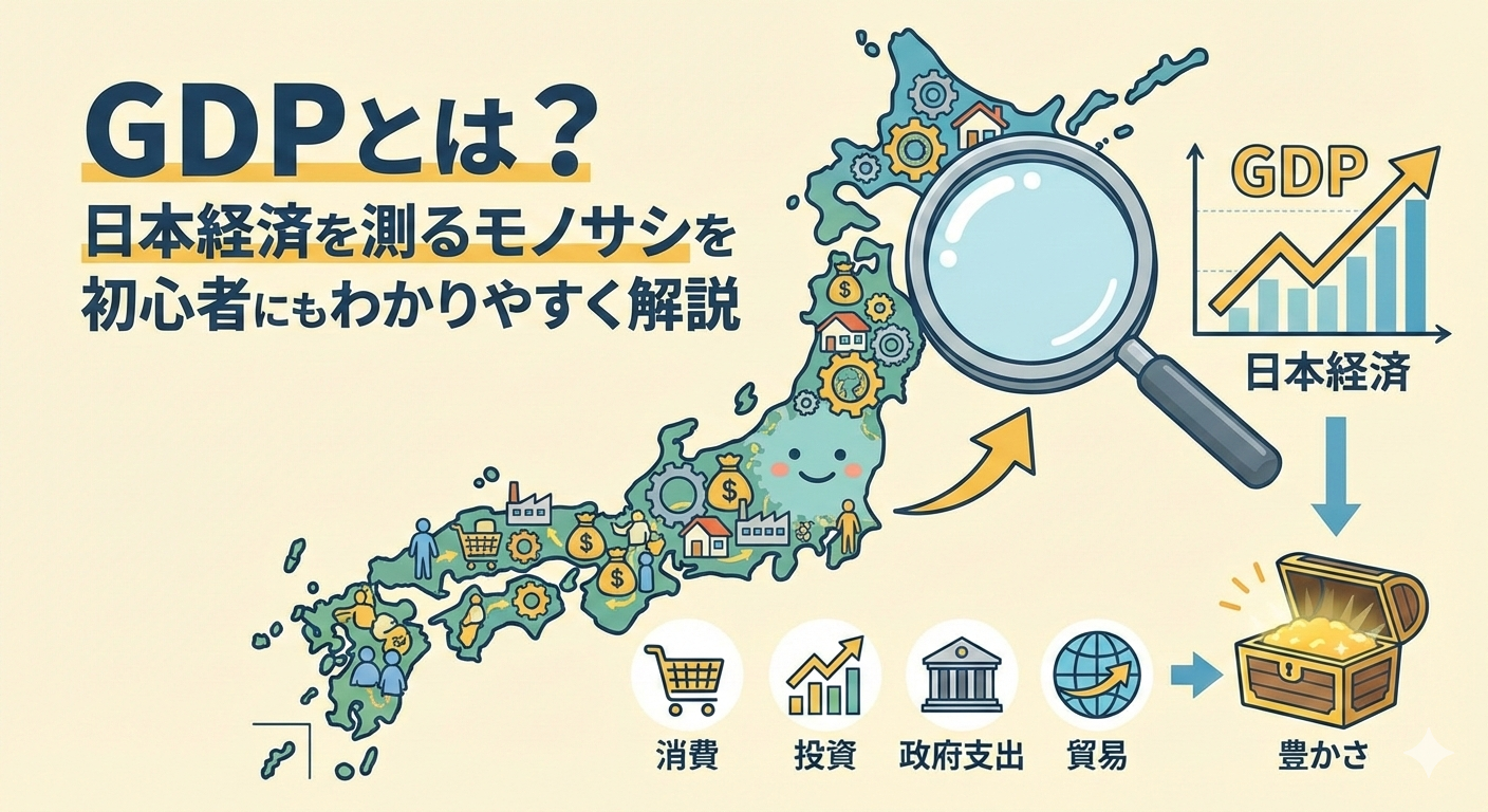 GDPとは何？日本経済を測る指標を初心者にもわかりやすく徹底解説